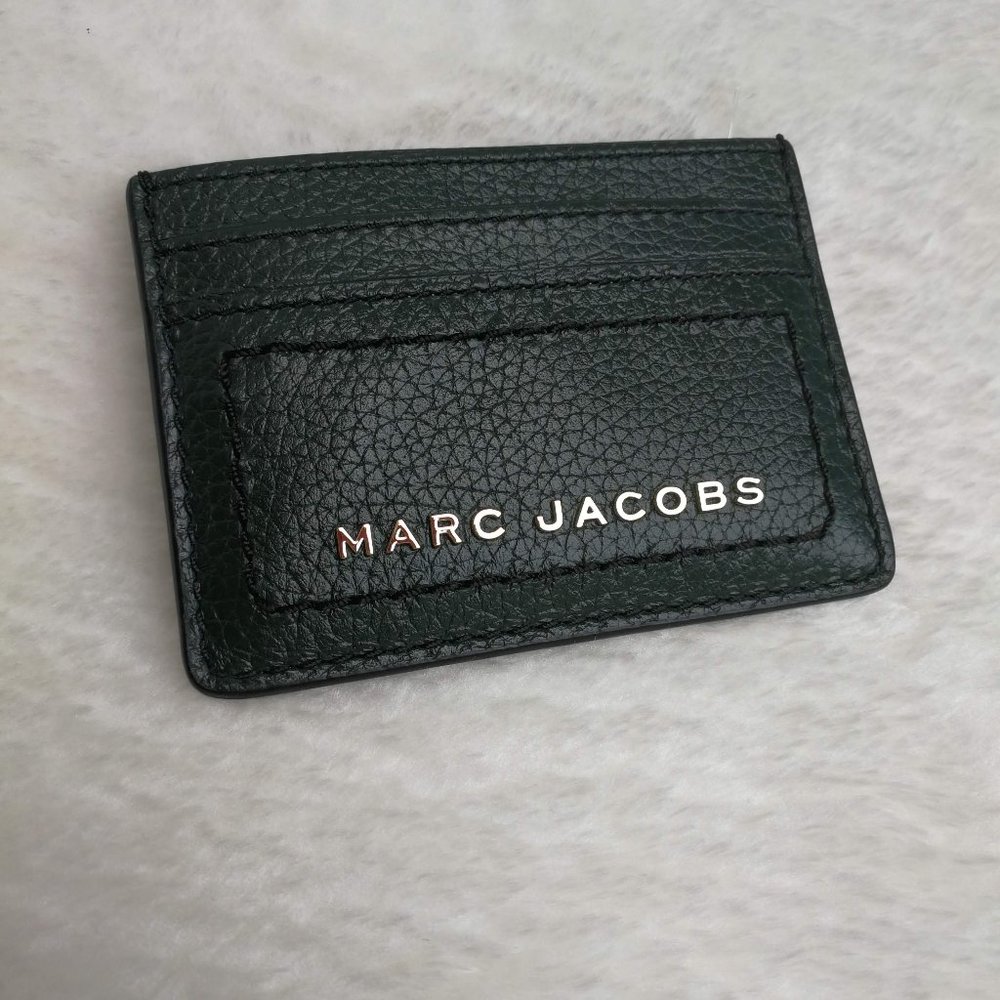 (BRAND NEW WITHOUT TAG)MARC JACOBS LOGO LEATHER CARD CASE
